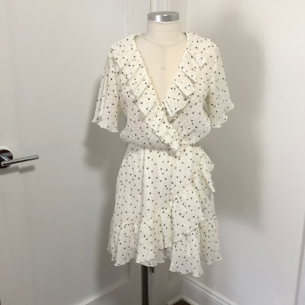 Zara Ruffle Pleated Dress w hidden shorts. XS